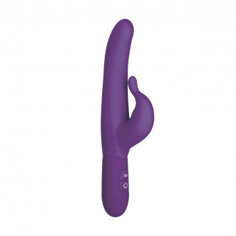Фиолетовый водонепроницаемый силиконовый вибратор Posh 10-Function Silicone Teasing Tickler - 20 см., California Exotic Novelties