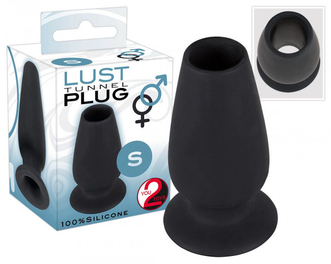 Черная анальная пробка с тоннелем Lust Tunnel Plug S - 7,5 см., Orion Черная анальная пробка с тоннелем Lust Tunnel Plug S - 7,5 см., Orion