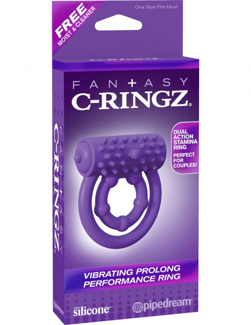 Эрекционное кольцо на пенис и мошонку Vibrating Prolong Performance Ring, Pipedream