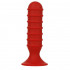 Красный ребристый массажер для анальной стимуляции MENZSTUFF RIBBED TORPEDO PLUG - 13 см., Dream Toys Красный ребристый массажер для анальной стимуляции MENZSTUFF RIBBED TORPEDO PLUG - 13 см., Dream Toys