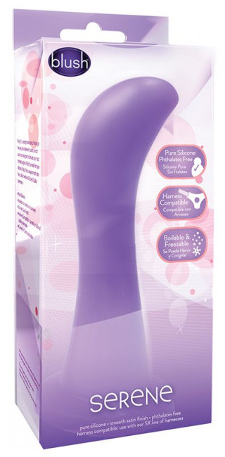 Фиолетовый G-стимулятор LUXE SERENE с широким основанием - 15,8 см., Blush Novelties Фиолетовый G-стимулятор LUXE SERENE с широким основанием - 15,8 см., Blush Novelties