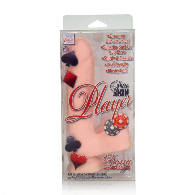 Реалистичный телесный фаллос Pure Skin Player Dongs with Suction Cup 6.25" - 21 см., California Exotic Novelties
