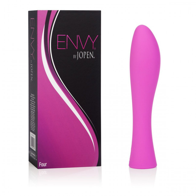 Вибромассажер Envy 4 из розового силикона - 17,75 см., Jopen