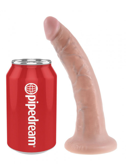 Телесный фаллоимитатор с присоской 7" Cock - 17,8 см., Pipedream