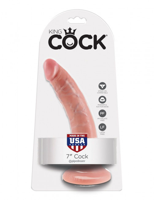 Телесный фаллоимитатор с присоской 7" Cock - 17,8 см., Pipedream