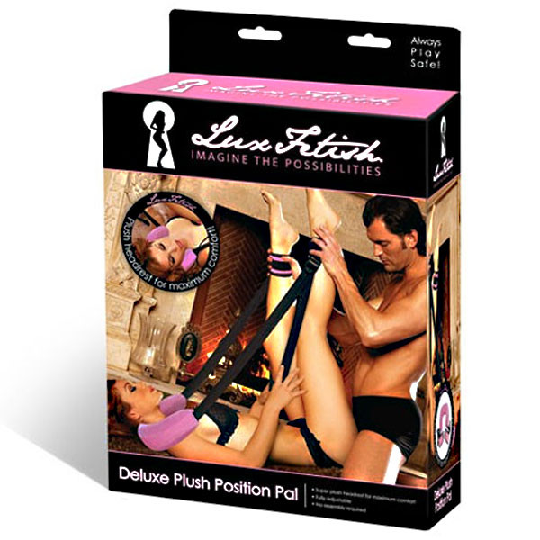 Розовая поддержка с подушкой и фиксаторами лодыжек, Lux Fetish