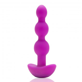 Анальная виброёлочка TRIPLET ANAL BEADS FUCHSIA - 14 см., b-Vibe