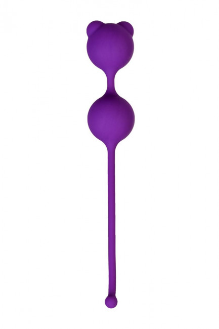 Фиолетовые вагинальные шарики A-Toys с ушками, A-toys