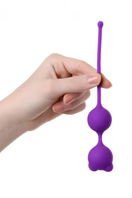 Фиолетовые вагинальные шарики A-Toys с ушками, A-toys