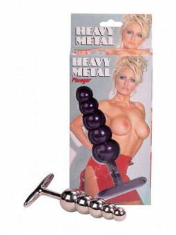 Анальная ёлочка из металла Heavy Metal Plunger - 16 см., Seven Creations