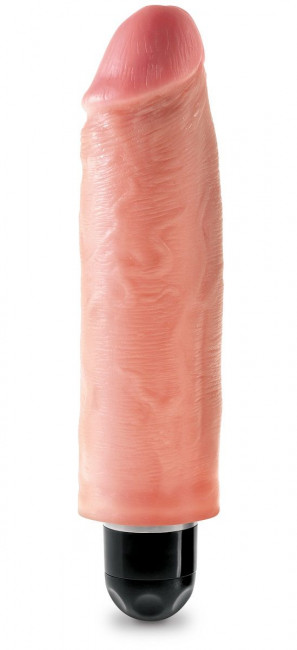 Телесный вибратор-реалистик 6" Vibrating Stiffy - 17,8 см., Pipedream