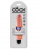 Телесный вибратор-реалистик 6" Vibrating Stiffy - 17,8 см., Pipedream