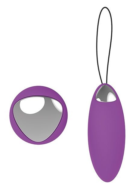 Фиолетовое перезаряжаемое виброяйцо Remote Duo Pleasure, Dream Toys