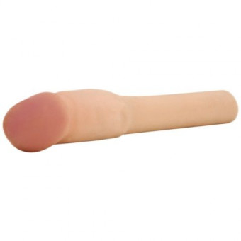 Насадка-удлинитель с вибрацией CyberSkin 4 inch Xtra Thick Vibrating Transformer Penis Extension Light - 21,6 см., Topco Sales