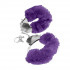 Металлические наручники Original Furry Cuffs с фиолетовым мехом, Pipedream