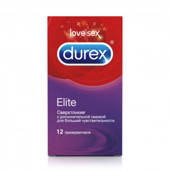 Сверхтонкие презервативы Durex Elite - 12 шт., Durex