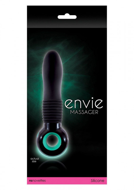 Чёрный вибратор с подсветкой Envie Smooth - 18 см., NS Novelties Чёрный вибратор с подсветкой Envie Smooth - 18 см., NS Novelties