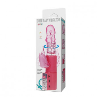 Розовый хай-тек вибратор Cute Baby Pink - 24 см., Baile