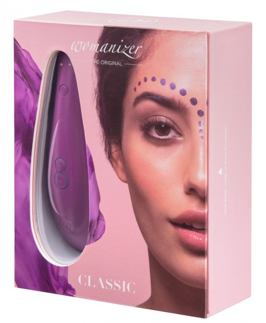 Фиолетовый бесконтактный клиторальный стимулятор Womanizer Classic, Womanizer