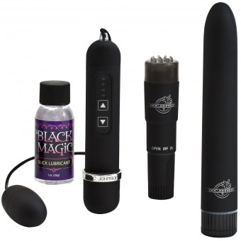 Черный вибронабор Black Magic Pleasure Kit, Doc Johnson