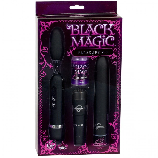 Черный вибронабор Black Magic Pleasure Kit, Doc Johnson Черный вибронабор Black Magic Pleasure Kit, Doc Johnson
