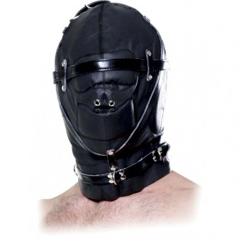 Глухой шлем-маска Full Contact Hood Black, Pipedream