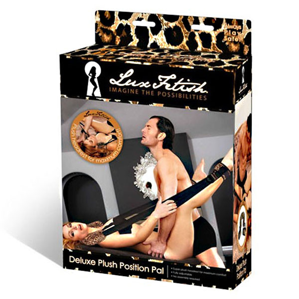 Леопардовая поддержка с подушкой и фиксаторами лодыжек, Lux Fetish