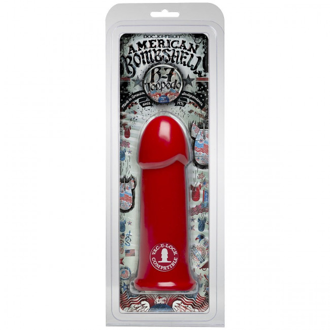 Фаллоимитатор American Bombshell B-7 Torpedo Cherry Bomb - 17,8 см., Doc Johnson