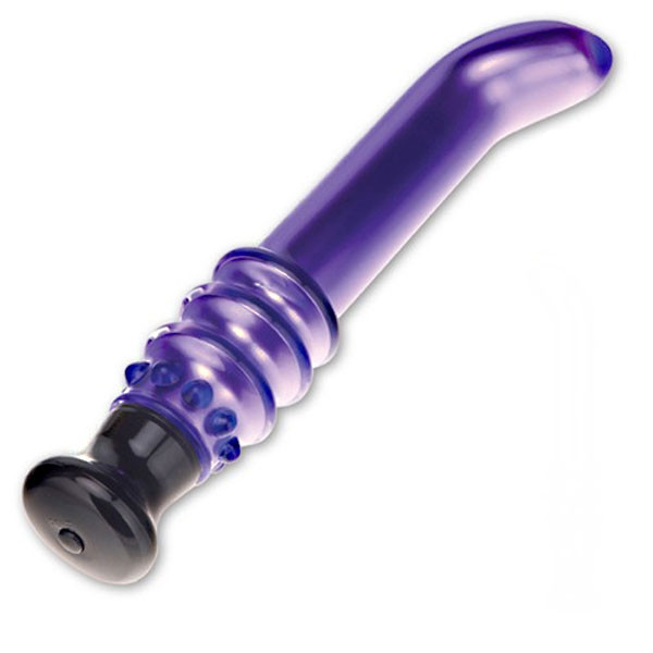 Фиолетовый вибромассажер G-Spot из стекла, 19 см, Glas