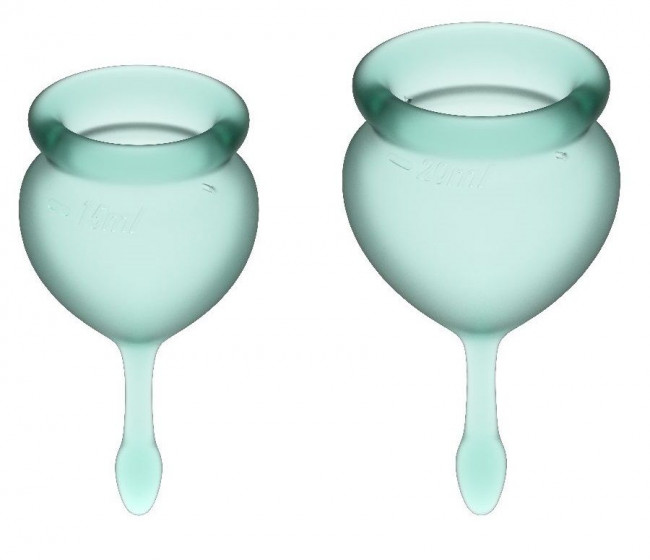 Набор темно-зеленых менструальных чаш Feel good Menstrual Cup Набор темно-зеленых менструальных чаш Feel good Menstrual Cup