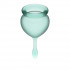 Набор темно-зеленых менструальных чаш Feel good Menstrual Cup Набор темно-зеленых менструальных чаш Feel good Menstrual Cup