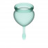 Набор темно-зеленых менструальных чаш Feel good Menstrual Cup Набор темно-зеленых менструальных чаш Feel good Menstrual Cup