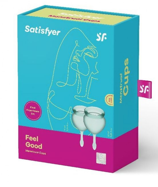 Набор темно-зеленых менструальных чаш Feel good Menstrual Cup Набор темно-зеленых менструальных чаш Feel good Menstrual Cup