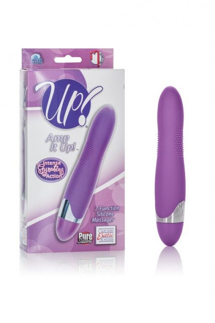 Фиолетовый вибромассажер Amp it Up! 7-Function Silicone Massager - 14 см., California Exotic Novelties Фиолетовый вибромассажер Amp it Up! 7-Function Silicone Massager - 14 см., California Exotic Novelties