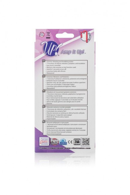 Фиолетовый вибромассажер Amp it Up! 7-Function Silicone Massager - 14 см., California Exotic Novelties Фиолетовый вибромассажер Amp it Up! 7-Function Silicone Massager - 14 см., California Exotic Novelties