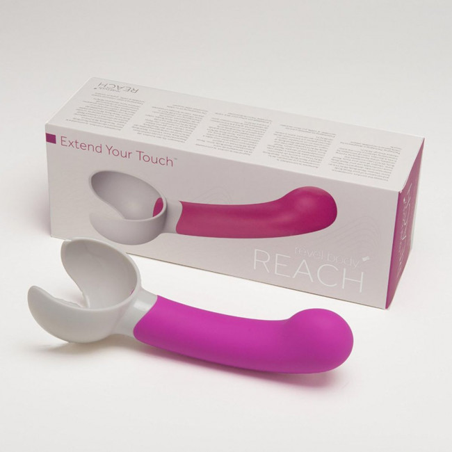 Розовая насадка Reach для массажёра Revel Body - 14 см., Revel Body