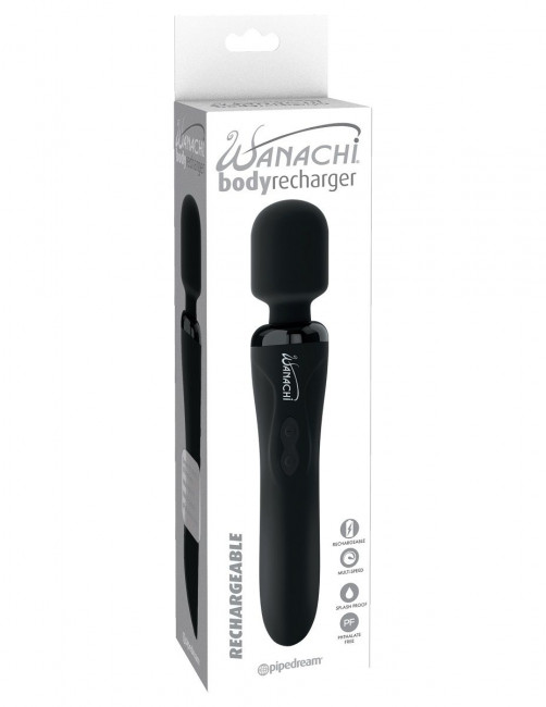 Черный вибратор-жезл Body Recharger, Pipedream Черный вибратор-жезл Body Recharger, Pipedream