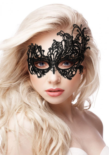 Черная кружевная маска ручной работы Royal Black Lace Mask Черная кружевная маска ручной работы Royal Black Lace Mask