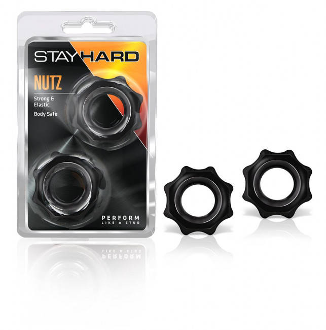 Набор из 2 фигурных эрекционных колец Stay Hard Nutz, Blush Novelties Набор из 2 фигурных эрекционных колец Stay Hard Nutz, Blush Novelties