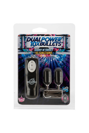Два виброяйца 10X Dual Power Bullets Short n sweet, Doc Johnson Два виброяйца 10X Dual Power Bullets Short n sweet, Doc Johnson