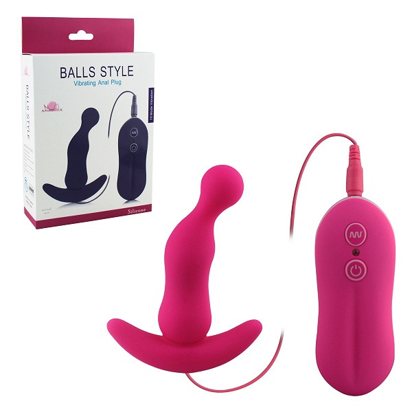 Фиолетовый анальный стимулятор Balls Style с вибрацией, Howells