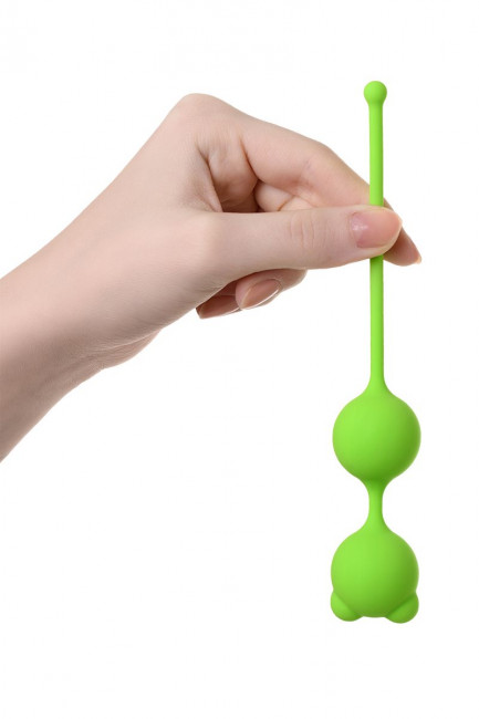 Зеленые вагинальные шарики A-Toys с ушками, A-toys