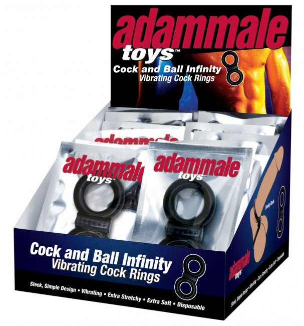 Эрекционное кольцо Adam Male Toys Cock & Ball Infinity P.O.P., Topco Sales