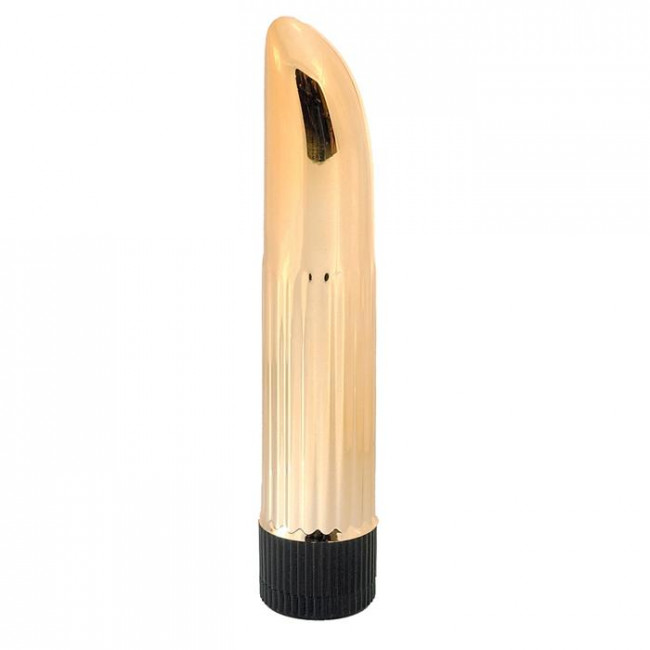 Золотистый миниатюрный вибратор Gold Ladyfinger - 13 см., Seven Creations