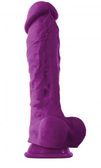 Фиолетовый фаллоимитатор на присоске ColourSoft  8" Soft Dildo - 23,5 см., NS Novelties