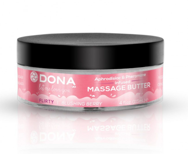 Увлажняющий массажный крем-масло DONA Flirty Blushing Berry - 115 мл., System JO Увлажняющий массажный крем-масло DONA Flirty Blushing Berry - 115 мл., System JO
