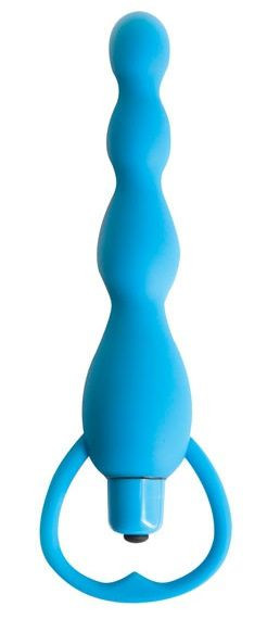 Анальная ёлочка с вибрацией Climax Silicone Vibrating Bum Beads - 16 см., Topco Sales