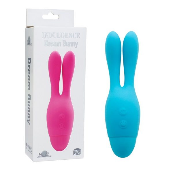 Голубой вибратор INDULGENCE Dream Bunny - 15 см. Голубой вибратор INDULGENCE Dream Bunny - 15 см.