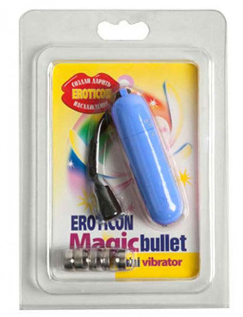Голубая вибропуля Magic bullet - 7 см. Голубая вибропуля Magic bullet - 7 см.