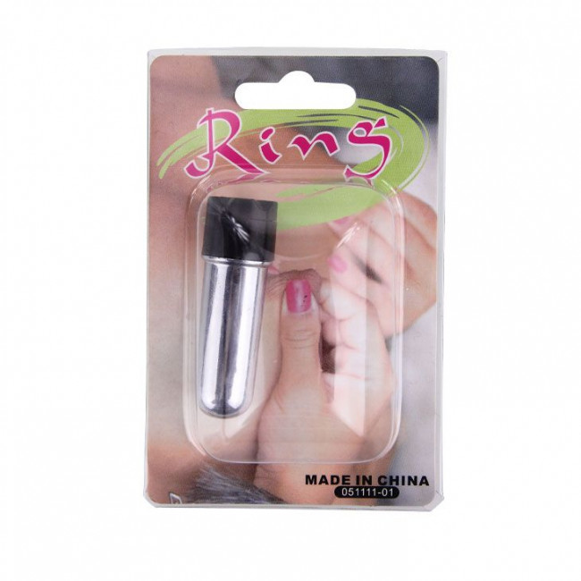 Серебристый мини-вибратор Ring - 5,5 см., Baile
